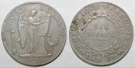 France Gad 58 - CONVENTION - ECU DE 6 LIVRES FRANCOISE - 1793 A - P. SUP -