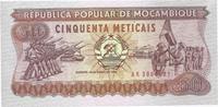 Mozambique 50 Meticais MOZAMBIQUE - PICK 129 - 50 METICAIS - 16/06/1986 -