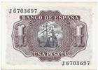 Espagne 1 Peseta 1953 SPAIN - PICK 144 - 1 PESETA - 22/07/1953 SS 41.84 元  ＋  62.75 元 运费