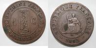Indochine 1 Cent INDOCHINA - KM 1 - 1 CENT 1892 A - Paris -