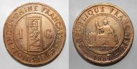 Indochine 1 Cent INDOCHINA - KM 1 - 1 CENT 1887 A - Paris -