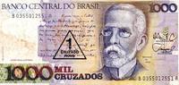 Brésil 1 Cruzado novo BRESIL - PICK 216 b - 1 CRUZADO NOVO / 1 000 CRUZADOS - (1989) - PREFIXE B SIGN 26 -