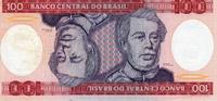 Brésil 100 Cruzeiros BRAZIL - PICK 198 b - 100 CRUZEIROS - (1984) - SIGN 21 -