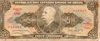 Brésil 5 Cruzeiros BRAZIL - PICK 176 a - 5 CRUZEIROS - undated (1962) -