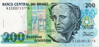Brésil 200 Cruzeiros BRAZIL - PICK 229 - 200 CRUZEIROS 1990 -