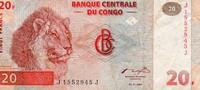 Congo 20 Francs CONGO - PICK 88 a - 20 FRANCS - 01/11/1997 -