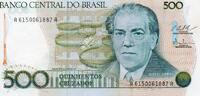 Brésil 500 Cruzados BRAZIL - PICK 212 c - 500 CRUZADOS - NO DATE (1987) -