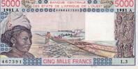 B.C.E.A.O 5.000 Francs WEST AFRICAN STATES - IE HOW - PICK 108 A h - 5.000 FRANCS 1981 - A - B C E A O -