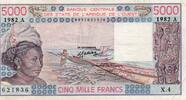 B.C.E.A.O 5.000 Francs WEST AFRICAN STATES - IE HOW - PICK 108 A i - 5.000 FRANCS 1982 - A - B C E A O -