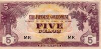 Malaisie 5 Dollars MALAYSIA - MALAYA - PICK M6 c - 5 DOLLARS - undated (1942) - MP -