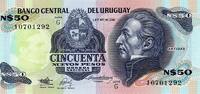 Uruguay 50 Pesos URUGUAY - PICK 61 a - 50 NUEVOS PESOS - NO DATE (1989) -