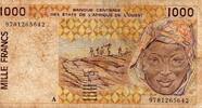 B.C.E.A.O 1 000 Francs WEST AFRICAN STATES - IE HOW - PICK 111 A i - 1.000 FRANCS 19(95) - A - B C E A O -