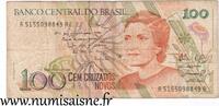 Brésil 100 Cruzados BRAZIL - PICK 220 a - 100 CRUZADOS NOVOS - NO DATE (1989) -
