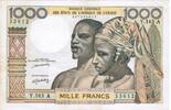 B.C.E.A.O 1.000 Francs WEST AFRICAN STATES - IE HOW - PICK 103 A L - 1.000 FRANCS (1977) -