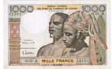 B.C.E.A.O 1.000 Francs WEST AFRICAN STATES - IE HOW - PICK 103 A B - 1.000 FRANCS - 20/03/1961 -