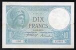 France 10 Francs FRANCE - PICK 73 - 10 FRANCS MINERVE - TYPE 1915 - 14/05/1917 - E.3322 -
