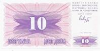 Bosnie-Herzégovine 10 Dinara BOSNIA HERZEGOVINA - PICK 10 - 10 DINARA 01/07/1992 - NEUF -
