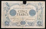 France 5 Francs FRANCE - PICK 60 - 5 FRANCS BLACK - 28/10/1872 - LACK AT 12 H - DV -