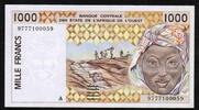 B.C.E.A.O 1 000 Francs WEST AFRICAN STATES - IE HOW - PICK 111 A i - 1.000 FRANCS 19(95) - A - B C E A O -
