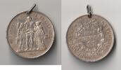 France 10 Francs SILVER PENDANT - 10 FRANCS HERCULES 1968 -