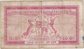 Ile Maurice 10 Rupees MAURITIUS - PICK 28 - 10 RUPEES - 1954 - F- -