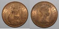 Grande-Bretagne 1 Penny GREAT BRITAIN - KM 897 - 1 PENNY 1967 - ELIZABETH II - STAINED -