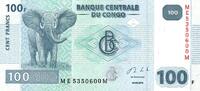 Congo 100 Francs CONGO - DEMOCRATIC REPUBLIC - PICK 98 - 100 FRANCS - 06/30/2013 - ELEPHANT -