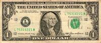 Etats-Unis 1 Dollar UNITED STATES OF AMERICA - PICK 474 - 1 DOLLAR 1985 'L' -