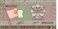 Rwanda 20 Francs RWANDA - PICK 6 d - 20 FRANCS - 30/10/1974 -