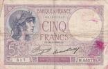 France 5 Francs FRANCE - F.03/17 - 5 Francs Purple - 26/05/1933 - H.55273 -