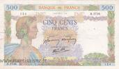 France 500 Francs FRANCE - F.32/34 - 500 FRANCS LA PAIX - 09/04/1942 - R.5736 -