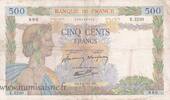 France 500 Francs FRANCE - F.32/14 - 500 FRANCS LA PAIX - 06/02/1941 - X.2220 -