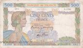 France 500 Francs FRANCE - F.32/10 - 500 FRANCS LA PAIX - 05/12/1940 - Z.1550 -