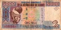 Guinée 5.000 Francs GUINEA - PICK 38 - 5000 FRANCS - 1998 -