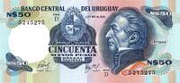 Uruguay 50 Nuevos Pesos URUGUAY - PICK 61 c - 50 NUEVOS PESOS - UNDATE (1981) - SERIE D -