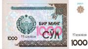 Ouzbékistan 1 000 Sum UZBEKISTAN - PICK 82 - 1 000 SUM - 2001 -