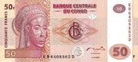 Congo 50 Francs CONGO - DEMOCRATIC REPUBLIC - PICK 97 A - 50 FRANCS - 31/07/2007 -