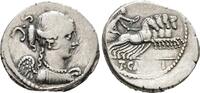 ROMAN REPUBLIC Denarius T. Carisius, 46 BC. Rome mint. -