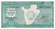 Burundi 10 francs 10 Francs Burundi Map - 2005 -