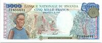 Rwanda 5000 francs 5000 Francs Woman in the plantation - 1988 - UNC - P.22 -