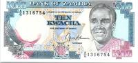Zambia 10 kwacha 10 Kwacha Pres. K. Kaunda - Building ND - 1991 -