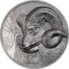 Mongolia The magnificent Argali - 1,000 Togrog 2 ounces Silver 2022 (Black Proof) -