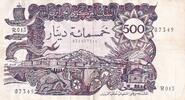 Algeria 500 dinars 500 Dinars - View of the city - Galleon and fortress - 1970 - Serial R.013 -