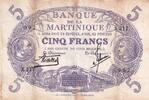 Martinique 5 francs 5 Francs - Cabasson - Violet - 1901 (1934) - Serial X.317 - P.6 -