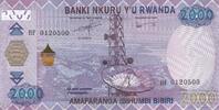 Rwanda 2000 francs 2000 Francs Satellite dish - Coffee - Serial HF - 2014 -