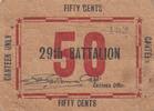 New Caledonia 50 cents 50 Cents - 29th bataillon - Canteen Officer - WWII -