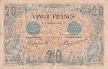 France 20 francs 20 Francs Black - 03-12-1904 - Serial K.1030 -