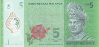 Malaysia 5 ringgit 5 Ringgit - T.A. Rahman - Pied Hornbill - Polymer - 2021 -