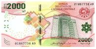 Central African States 2000 francs 2000 Francs - Building - Parrot - 2020 (2022) - Letter A -