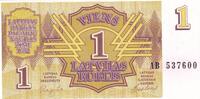 Latvia 1 rouble 1 rouble - Symmetrical design - 1992 - Serial AB -